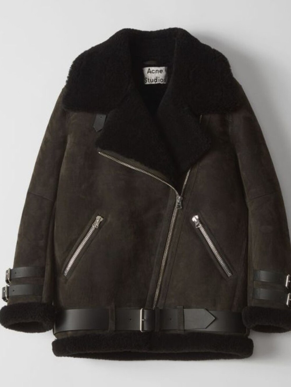 acne studios velocite designer suede jacket 32 S ret $1700+